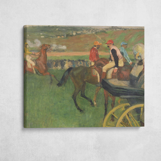 The Race Course - Amateur Jockeys near a Carriage