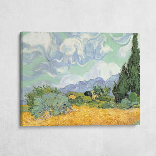 Wheat Field with Cypresses