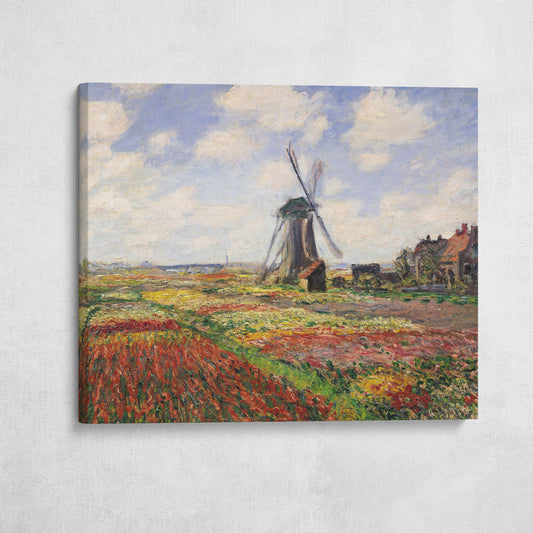 Fields of Tulip With The Rijnsburg Windmill