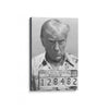Fulton County Jail Mugshot of Ex-President D. Trump In the Style of Pablo Escobar's Mugshot Fine Art Canvas Print