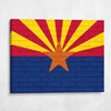 Arizona State Flag on Brick Texture