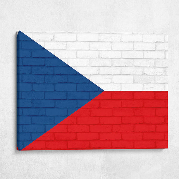 Czech Republic National Flag Brick Texture