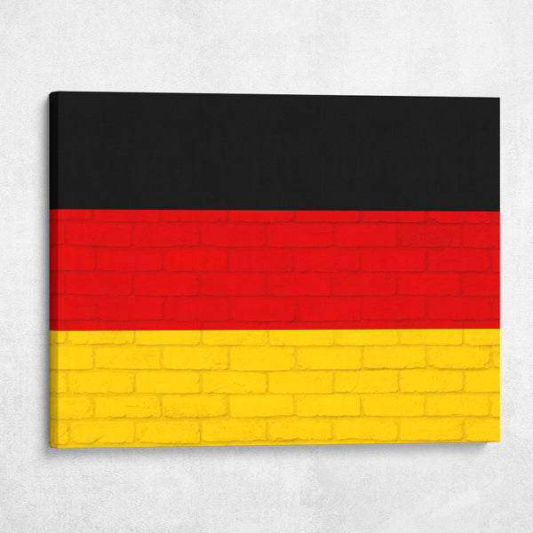 Germany National Flag on Brick Texture