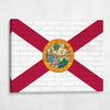 Florida State Flag on Brick Texture