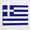 Greece National Flag on Brick Texture