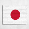 Japan National Flag on Brick Texture
