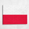 Poland National Flag on Brick Texture