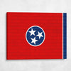 Tennessee State Flag on Brick Texture