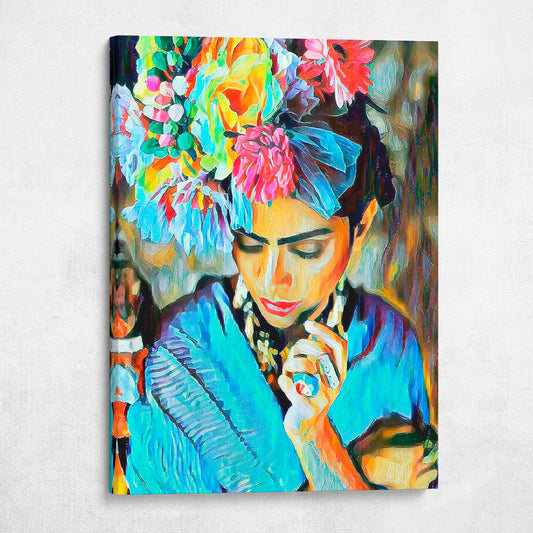 Colorful Frida Kahlo Portrait