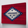 Wood Arkansas Flag | 1.5 Inch Thick Gallery Canvas Print