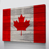 Wood Canada Flag | 1.5 Inch Thick Gallery Canvas Print