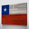 Wood Chile Flag | 1.5 Inch Thick Gallery Canvas Print