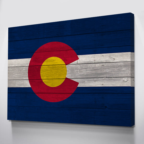 Wood Colorado Flag | 1.5 Inch Thick Gallery Canvas Print