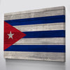 Wood Cuba Flag | 1.5 Inch Thick Gallery Canvas Print