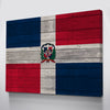 Wood Dominican Republic Flag | 1.5 Inch Thick Gallery Canvas Print