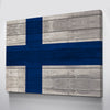 Wood Finland Flag | 1.5 Inch Thick Gallery Canvas Print