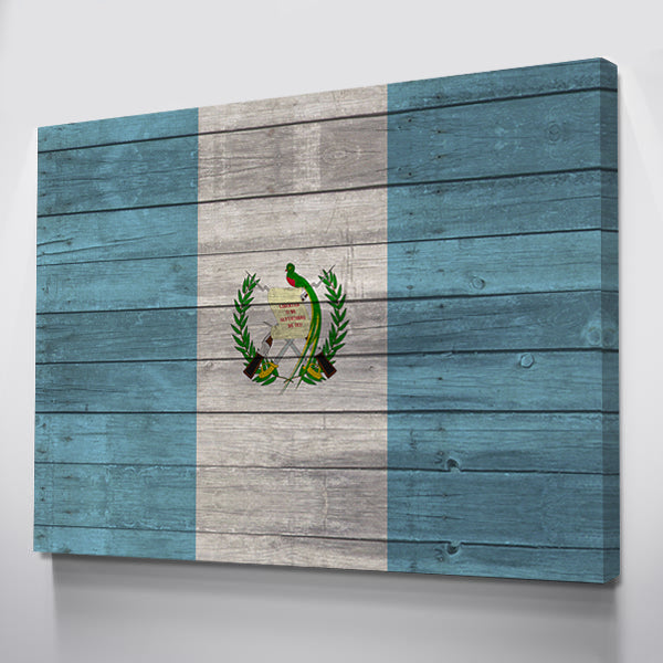 Wood Guatemala Flag | 1.5 Inch Thick Gallery Canvas Print