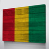 Wood Guinea Flag | 1.5 Inch Thick Gallery Canvas Print