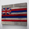 Wood Hawaii Flag | 1.5 Inch Thick Gallery Canvas Print
