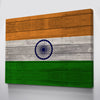 Wood India Flag | 1.5 Inch Thick Gallery Canvas Print