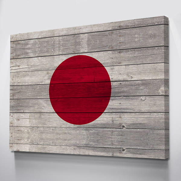 Wood Japan Flag | 1.5 Inch Thick Gallery Canvas Print