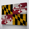 Wood Maryland Flag | 1.5 Inch Thick Gallery Canvas Print