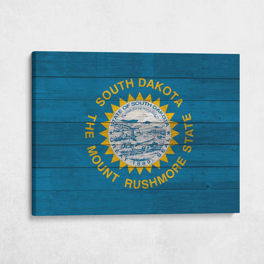 Wood South Dakota State Flag