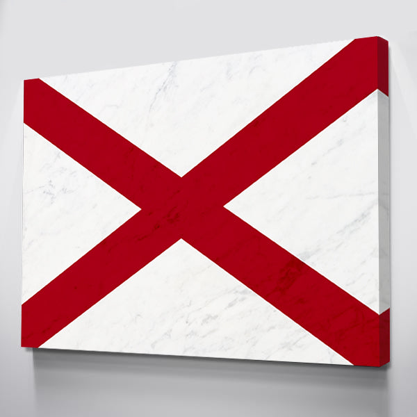 Alabama Flag on Marble Texture