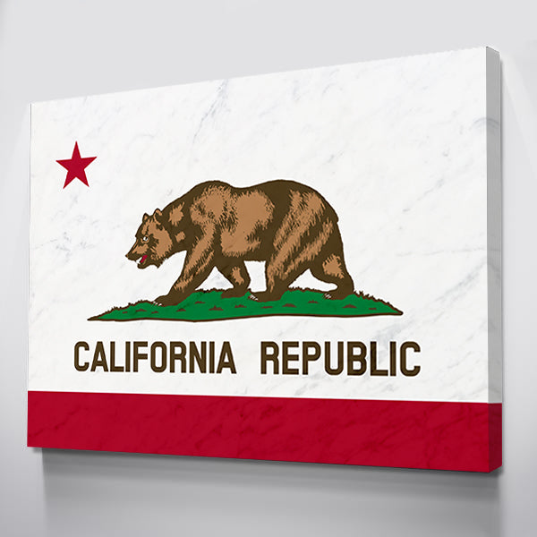 California Marble Texture Flags | 1.5 Inch Thick Gallery Canvas Print