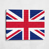 Great Britain National Flag on Brick Texture