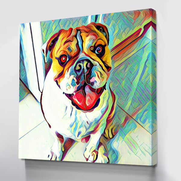 Oz The English Bulldog 12x12 Canvas