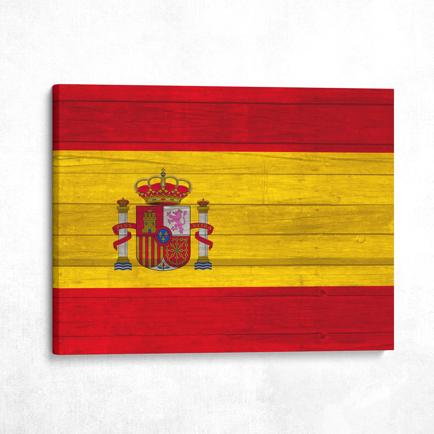 Wood Spain National Flag
