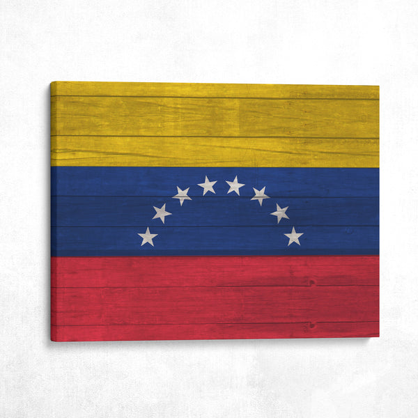 Wood Venezuela National Flag